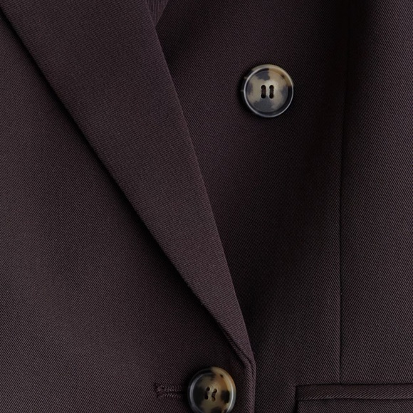 Elegant Brown Double-Breasted Women's Blazer & Wrap Skort NWT - Picture 6 of 14